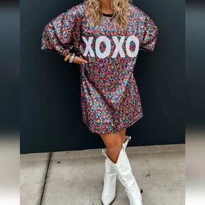 Blakeley Multicolor Sequin Mini Dress Sz. 1X